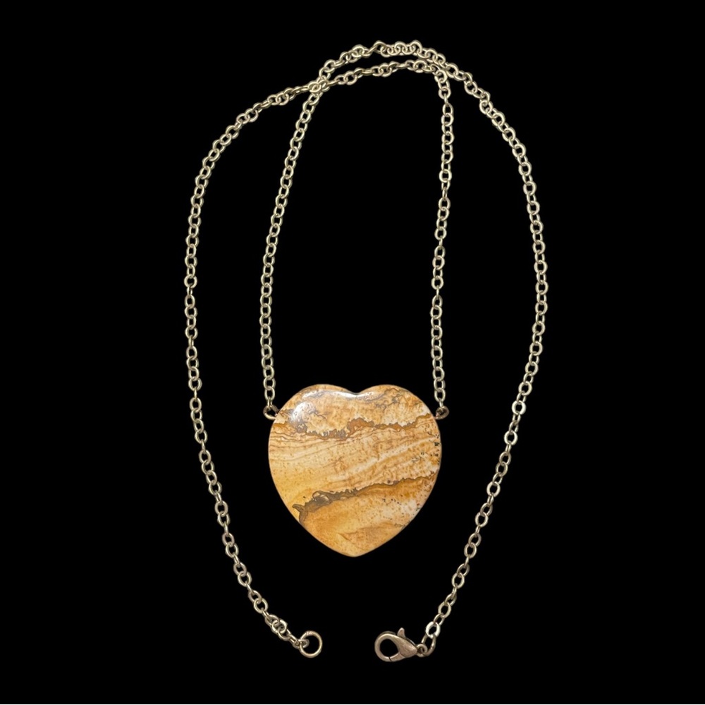 Picture Jasper Pendant Necklace